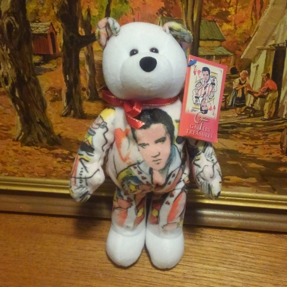 Limited Treasures Toys Elvis Presley King Of Hearts Plush Bear Nwt